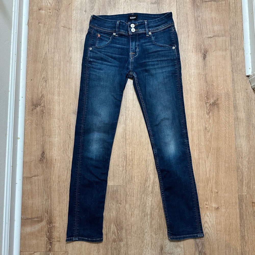 Hudson | Woman's Dark Wash Mid Rise Casual Basic Collin‎ Skinny Jeans, Size 26